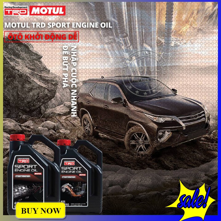 Nhớt Xe Hơi Motul TRD Sport Engine Oil 5W40 Gasoline 4X4L Bình 4 Lít - Hàng Chính Hãng