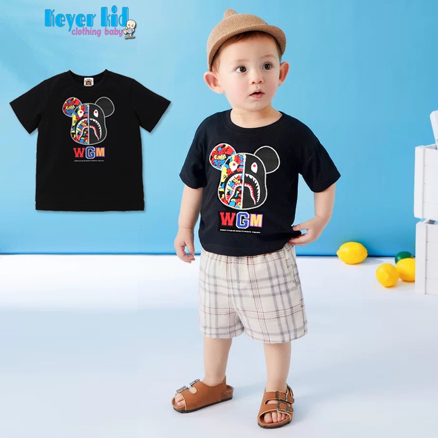 [FREE SHIP] Áo Thun Cotton Hè Bé Trai KEYER KID, Cho Bé (6 - 22KG), Cộc Tay  Chất Liệu Thun mát Họa Tiết in Sắc Nét AT14