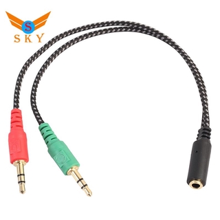 Dây Chuyển Đổi Cổng Tai Nghe Sang Hai Jack Âm Thanh Và Micrô 3.5mm Cho Máy Tính M7Vn