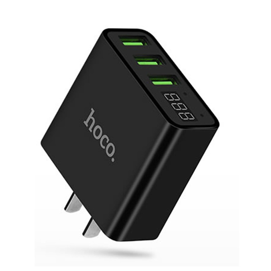 Củ Sạc Điện Thoại  3A Hoco C15  - 3 Cổng USB - Hàng Chính Hãng