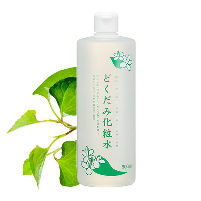 Nước Hoa Hồng Dokudami Chiết Xuất Từ Lá Diếp Cá 500ml Natural Skin Lotion Diếp Cá Kháng Khuẩn Kháng Mụn Cấp Ẩm