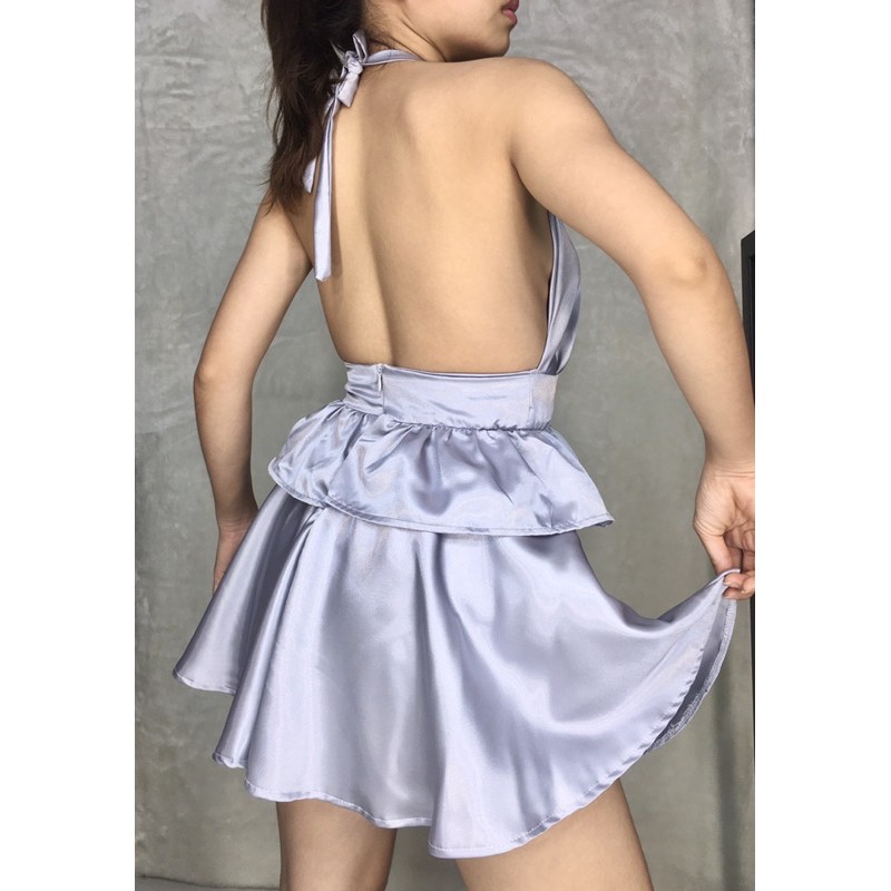 Đầm lụa babydoll hình thật 100%