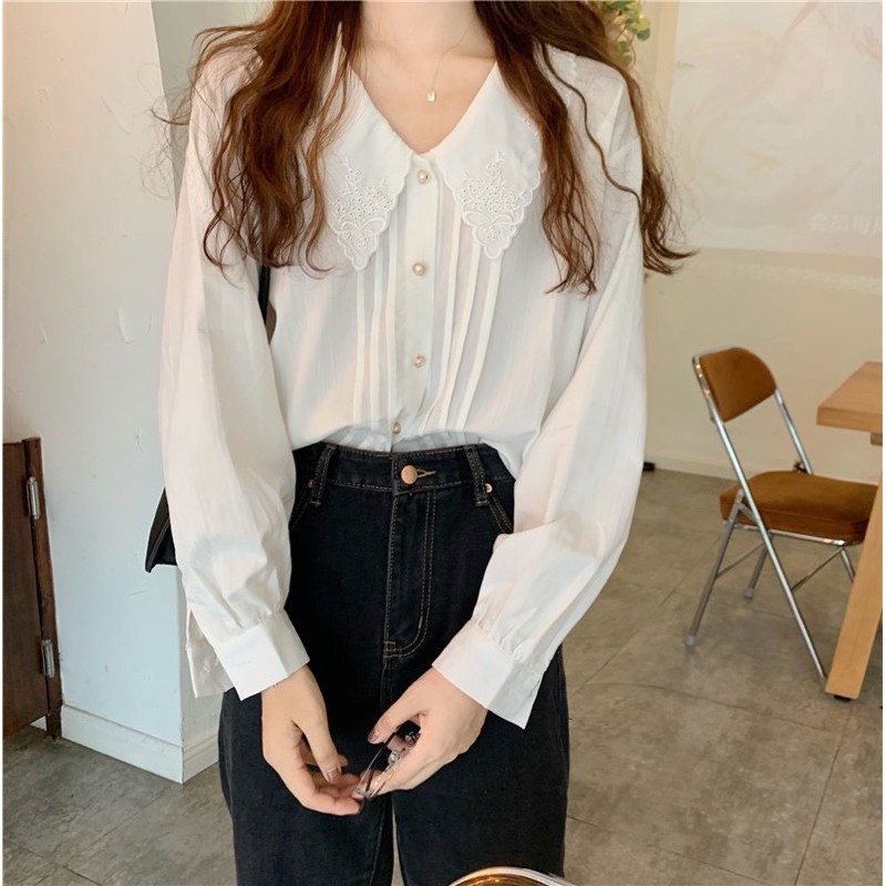 áo sơmi kiểu nữ thắt nơ ( sẵn ) | BigBuy360 - bigbuy360.vn