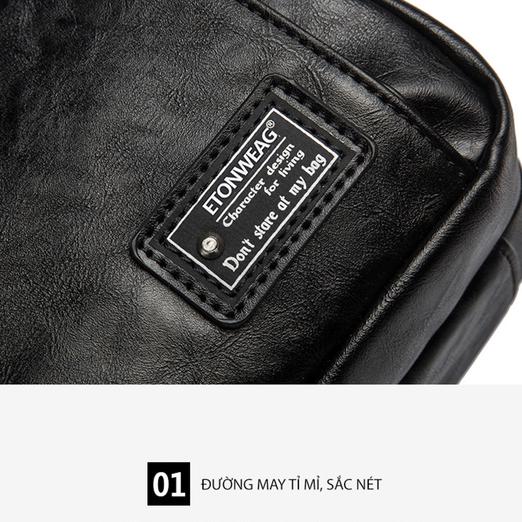 Túi Sách Da Nam ATINO Chất Liệu Da PU Kiểu Dáng Thời Trang TC1.9317