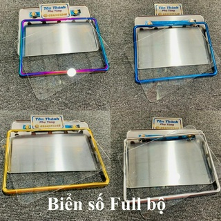 Biển số xe máy: titan, vàng, inox, 7 màu dày, đẹp ( bộ 3 món) Tân Thành PT