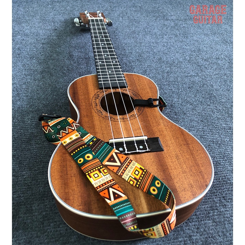 Dây đeo  đàn Ukulele kiểu truyền thống không cần đục thùng, họa tiết thổ cẩm - Garage Guitar