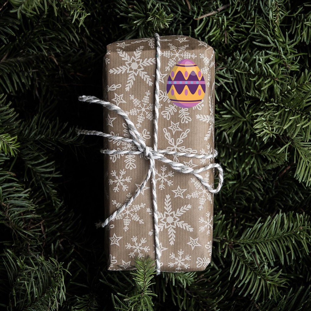 PISTA Set 16 Sticker Dán Tường Họa Tiết Thỏ Phục Sinh Dễ Thương Bắt Mắt