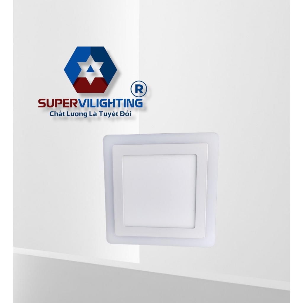 Ốp nổi viền SuperVilighting, MS ONV-12+4-18+6-XD, Công suất 12+4W và 18+6W,CRI&gt;90, RA&gt;80, Bảo hành 24 tháng