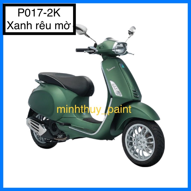 Sơn xe máy Vespa màu Xanh rêu mờ P017-2K Ultra Motorcycle Colors