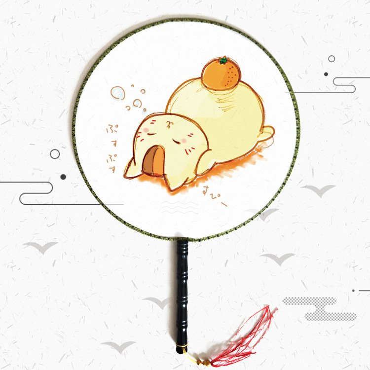 Quạt tròn cổ trang Natsume Yuujinchou anime cầm tay
