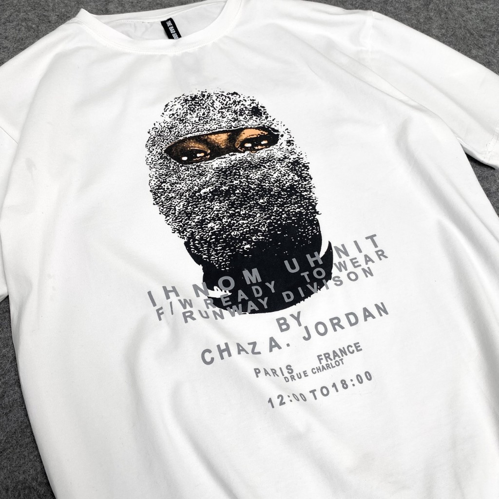 Áo Thun 196 Store Họa Mặt Ninja Đen Màu Trắng Chất Liệu Cotton 100% Thấm Hút Mồ Hôi Tốt - Lỗi 1 Đổi 1 | BigBuy360 - bigbuy360.vn