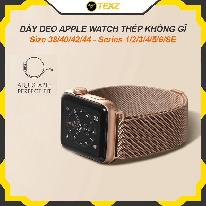 Dây Đeo Apple Watch Thép Không Gỉ, Khóa Nam Châm dành Cho Apple Watch Series 5/4/3/2/1