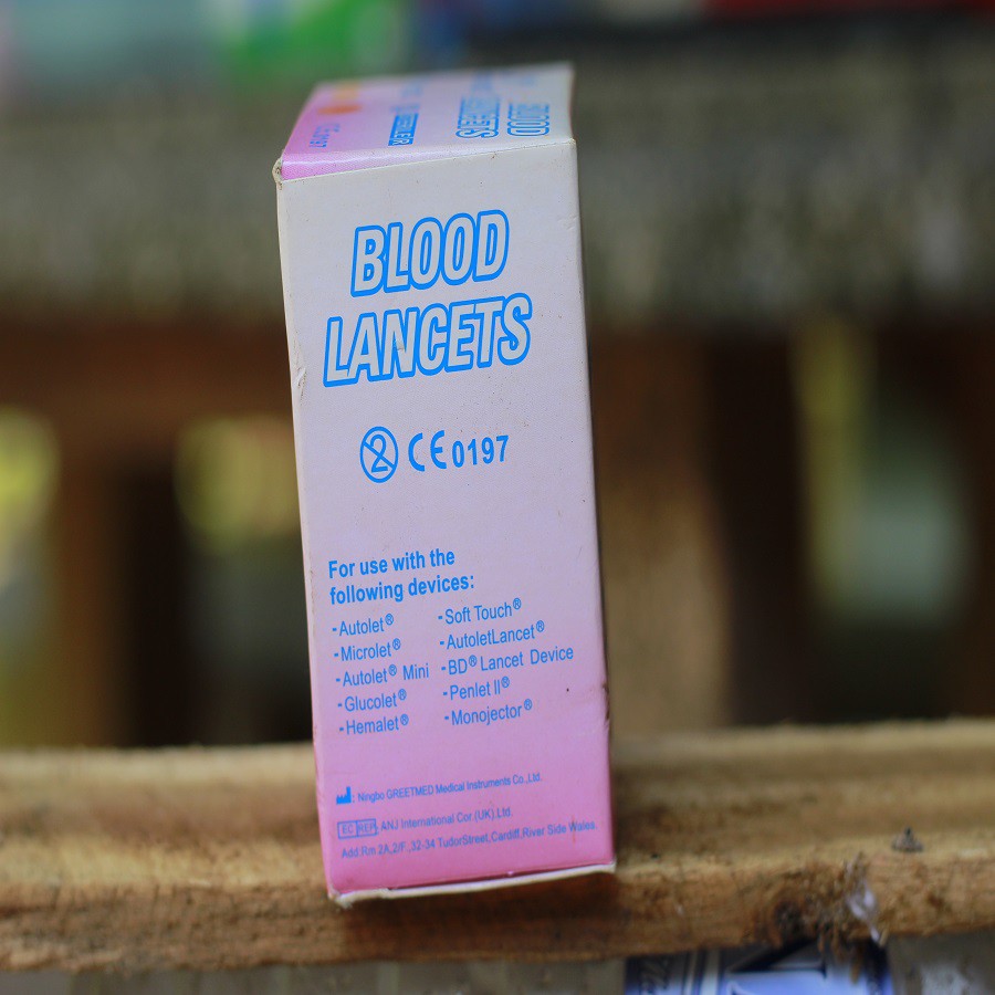 100 Kim dẹt  lấy máu đo đường huyết