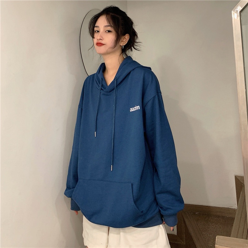 Áo hoodie IELGY mỏng dài tay nhiều màu lựa chọn in chữ cho nữ