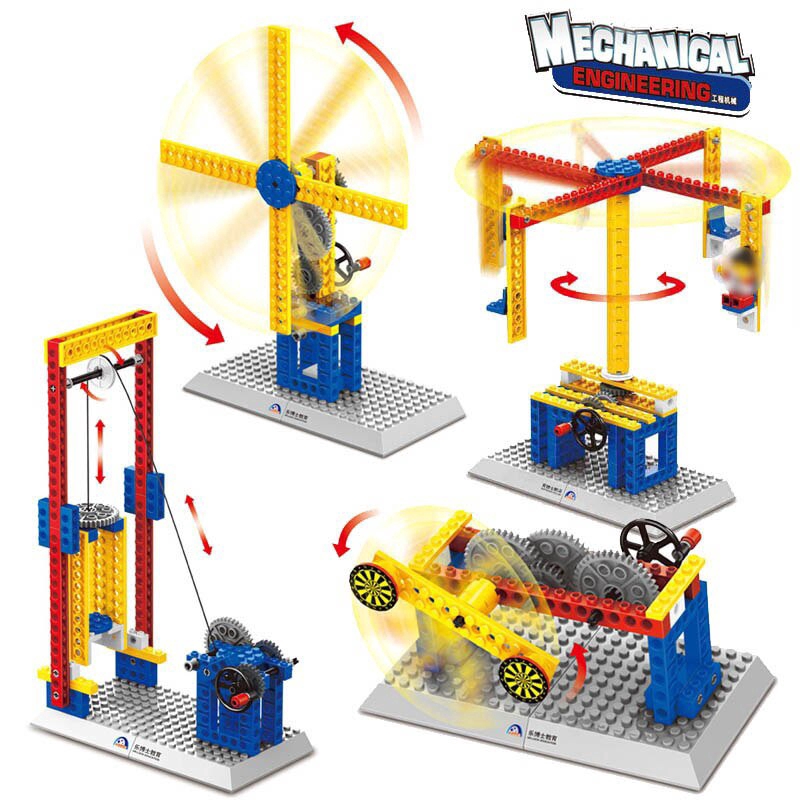 Bộ đồ chơi lắp ráp mô hình xe xây dựng 4 kiểu wange 1301 3 trong 1