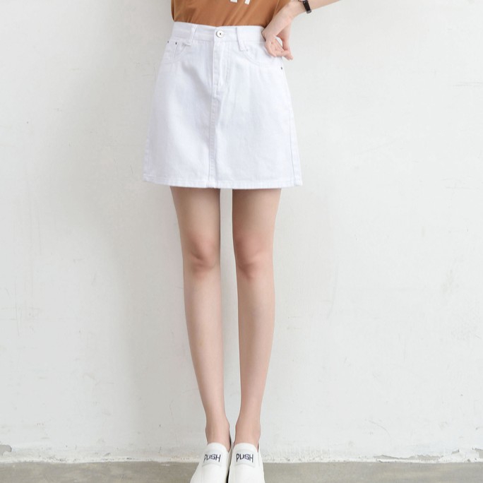 Chân váy jeans chữ A thời trang Hàn Quốc cho nữ | BigBuy360 - bigbuy360.vn