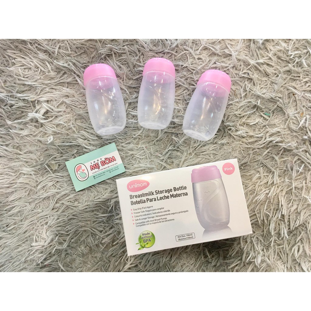 Set 3 hộp trữ sữa unimom Hàn Quốc 150ml