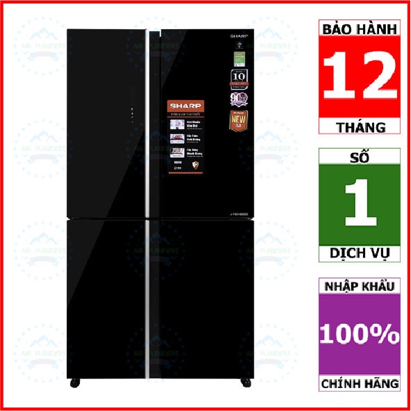 Tủ lạnh 4 cửa Sharp SJ-FXP600VG-BK/MR (Mặt gương sang trọng, có inverter, 525 lít, hàng chính hãng, nhập khẩu Thái Lan)