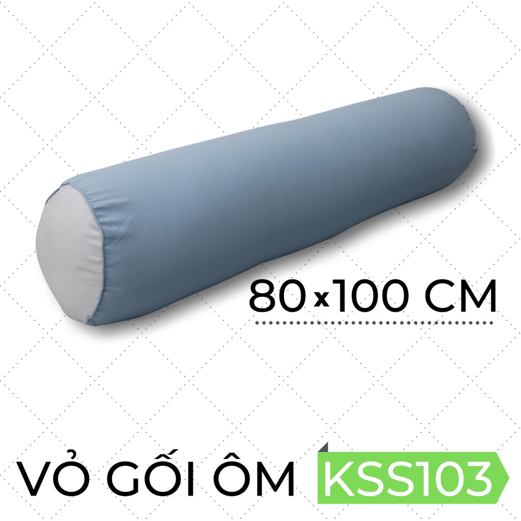 Vỏ Gối Ôm Hàn Quốc K-Bedding by Everon Silky Washing 80x100cm Xanh Nhạt KSS103