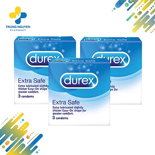 Bao cao su Durex Extra Safe (Hộp 3 cái)