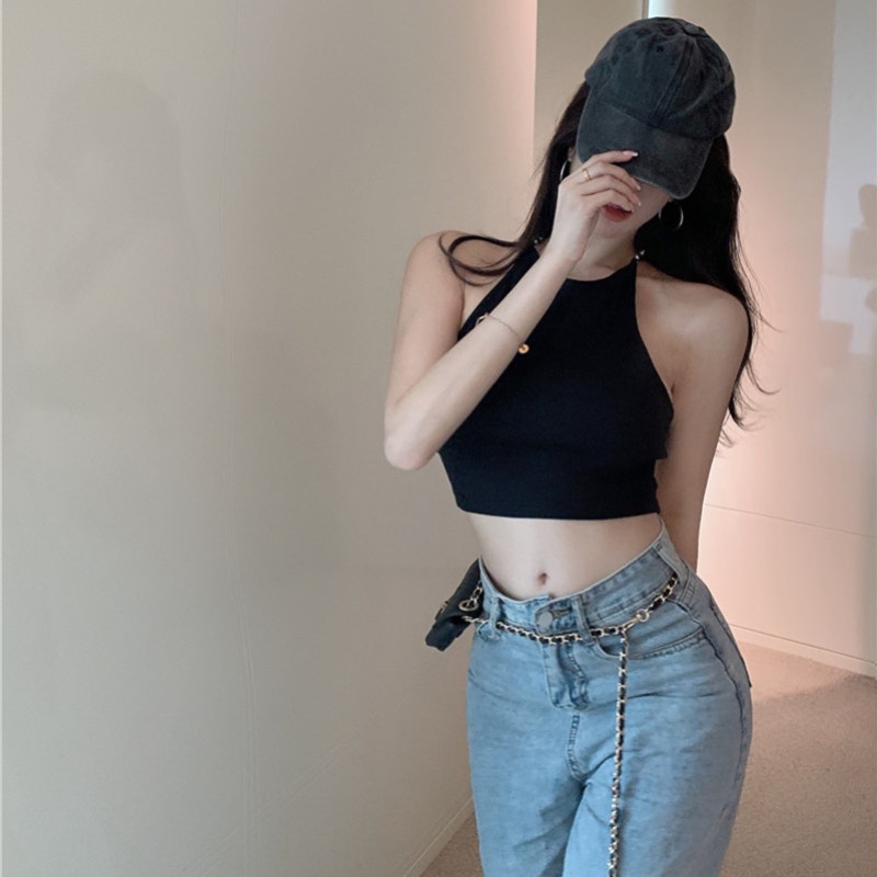 Áo Hai Dây Phối Xích Thời Trang Mùa Hè Quyến Rũ Cho Nữ