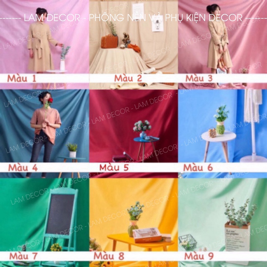 Phông nền vải trơn size to để chụp ảnh sản phẩm và lookbook