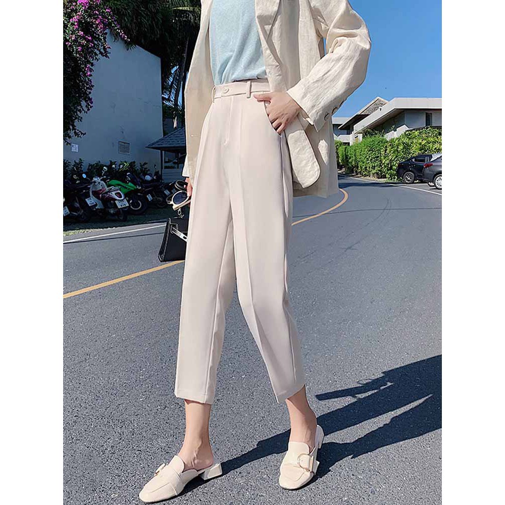 Quần dài lửng dáng suông- Order QC inbox shop