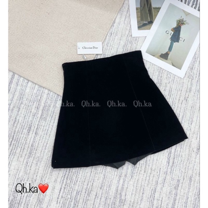 Chân váy nhung chữ A hàng QCL1 - AnnaShop