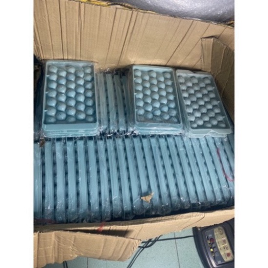 Khay làm đá tròn thông minh, khay đá silicon nhựa mềm bền tròn 33 viên hàng cao cấp, khuôn làm thạch rau câu cho bé  A21