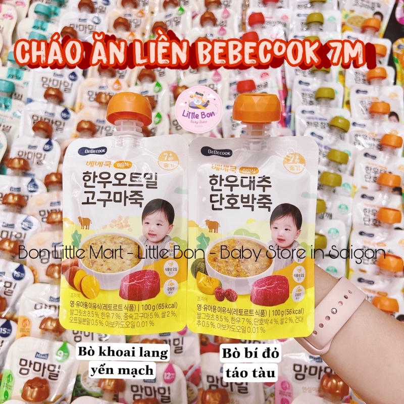 Cháo gói Bebecook Hàn cho bé 7/9/12M bay air