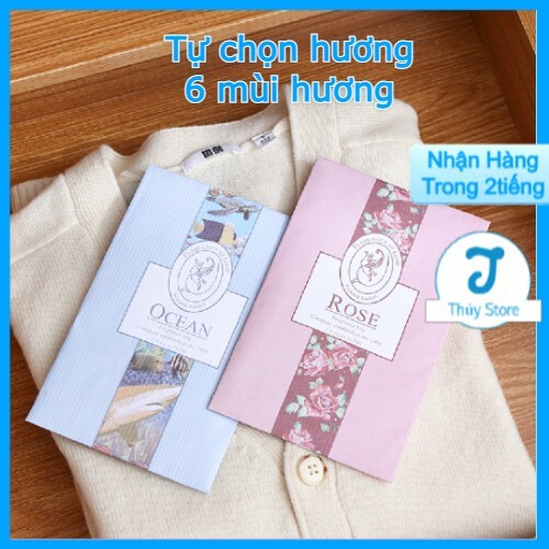 Túi thơm quần áo hương oải hương, chanh, hoa hồng, lavender, lily hoa sấy khô thơm lâu treo tủ đồ