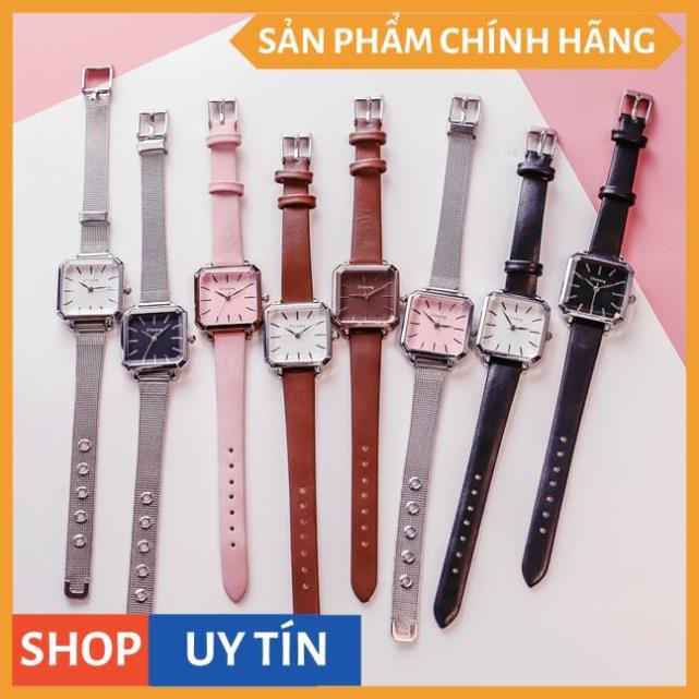 [NEW ARRIVAL] Đồng hồ nữ Ulzzang mặt vuông cá tính - HÀNG CHÍNH HÃNG - dây nhuyễn siêu mỏng