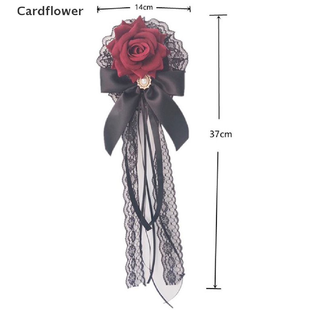 &lt; Cardflower &gt; Kẹp Tóc Hình Hoa Hồng Vải Ren / Bướm Phong Cách Gothic Cho Nữ