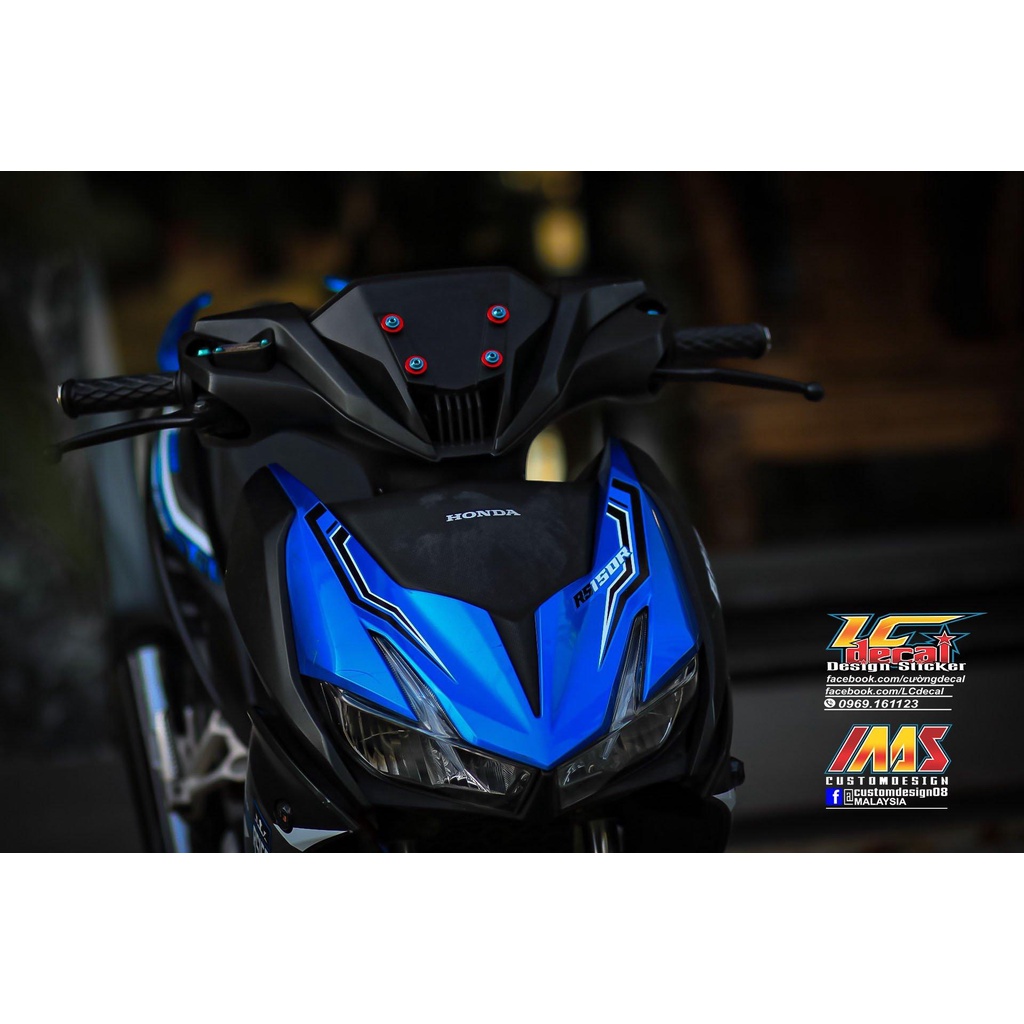 TEM RỜI mẫu RS 150 hiệu ứng khói cực chất cho Winner X xanh đen - cực hot 2022