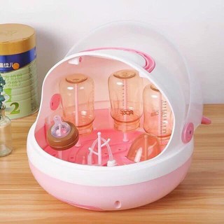  Khay Giá Úp Bình Sữa Núm Ty Có Nắp Đậy