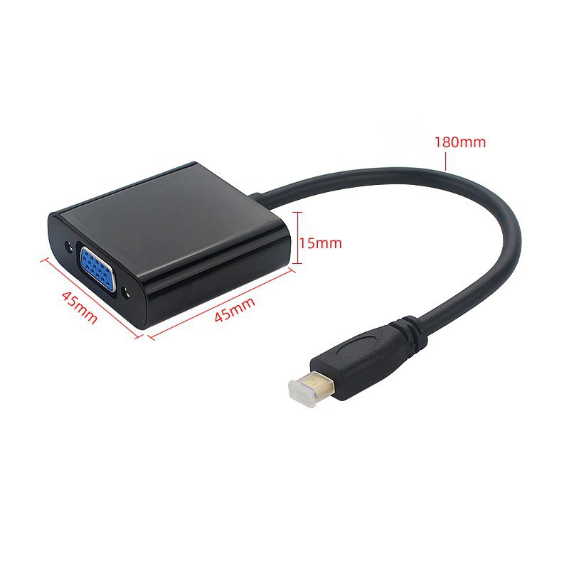 [Mã ELHACE giảm 4% đơn 300K] Cáp Micro Hdmi To Vga + Audio - Cáp Chuyển Micro Hdmi Sang Vga ( Màu Ngẫu Nhiên )