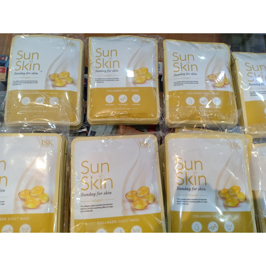 Mặt nạ collagen ISK SUNSKIN giúp sáng da và mờ nếp nhăn