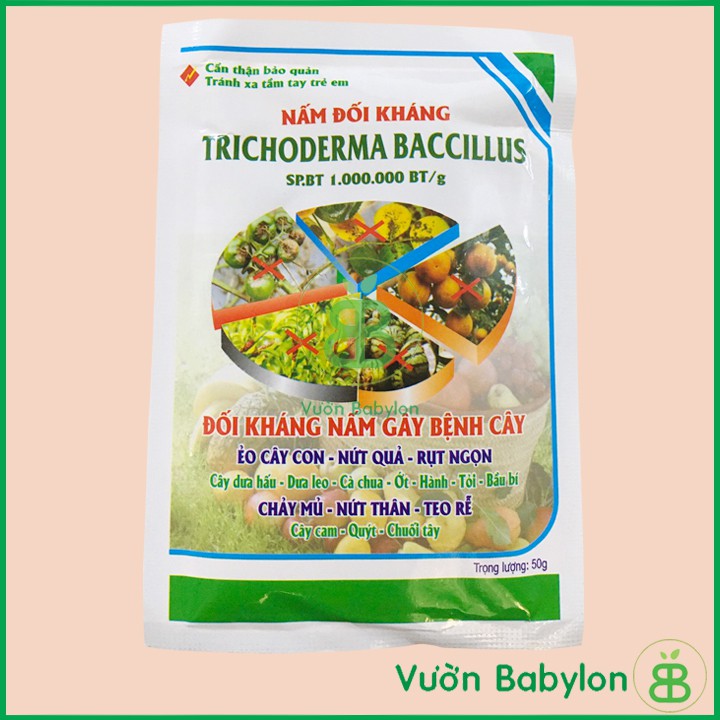 Nấm Đối Kháng Trichoderma Bacillus Phòng Trừ Nấm Cho Cây Trồng 50Gr