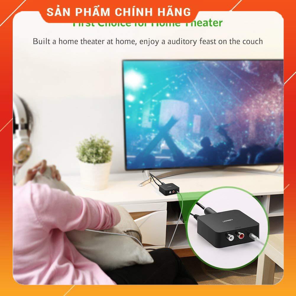 Bộ chuyển đổi âm thanh UGREEN 30908 từ cổng quang (Coxial, Toslink) sang chuẩn 3.5mm, RCA, kiểu chân cắm UK dailyphukien