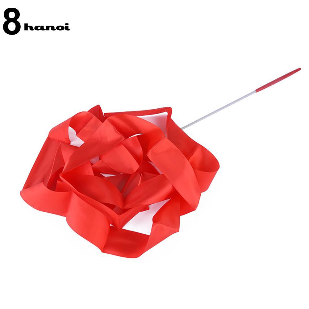 Bộ dây ruy băng dài 4m và thanh cầm kim loại dùng để múa nghệ thuật kèm hình dán tiện lợi