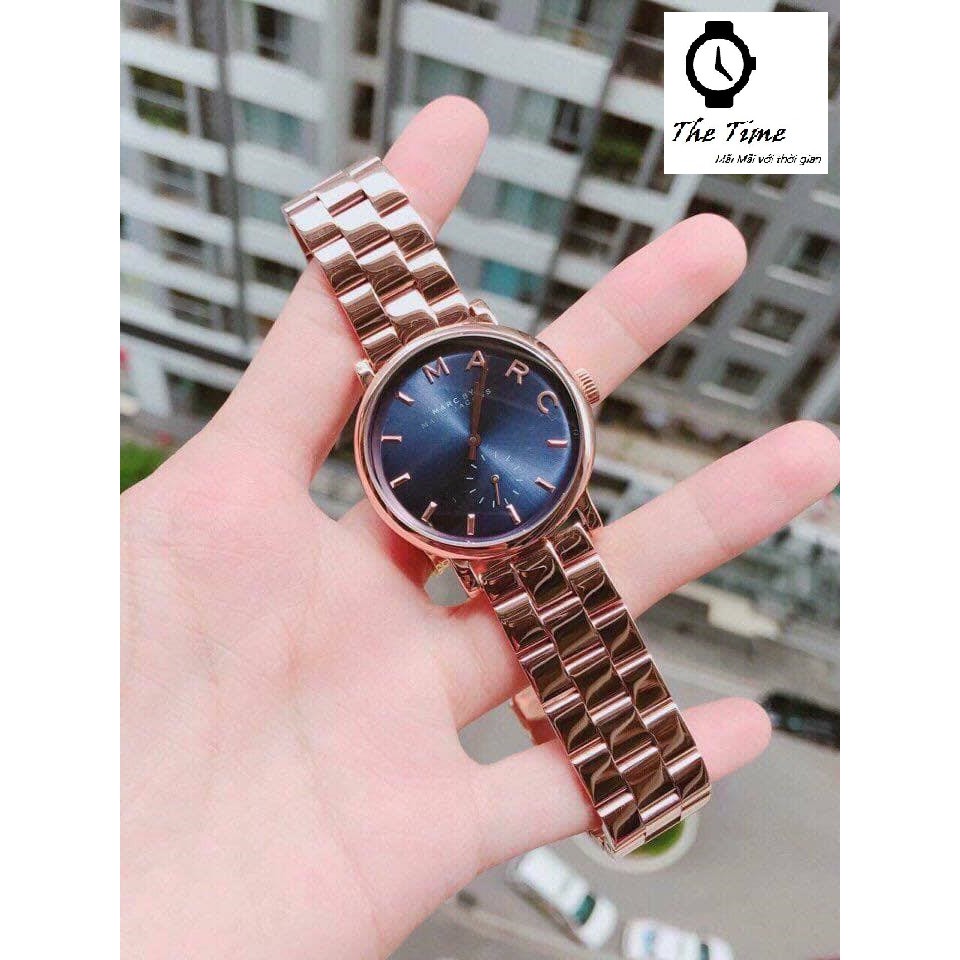 Đồng hồ đôi nam nữ Marc Jacobs Baker Rose Gold Watch MBM3332 28mm & MBM3330 36mm. 5ATM.