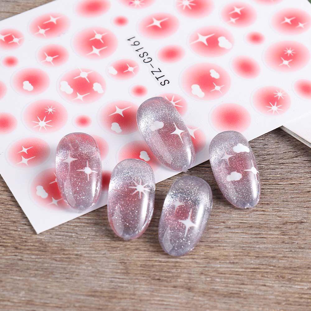 Miếng Dán Trang Trí Móng Tay Tự Dính Hình Mặt Trăng / Chữ Trung Quốc