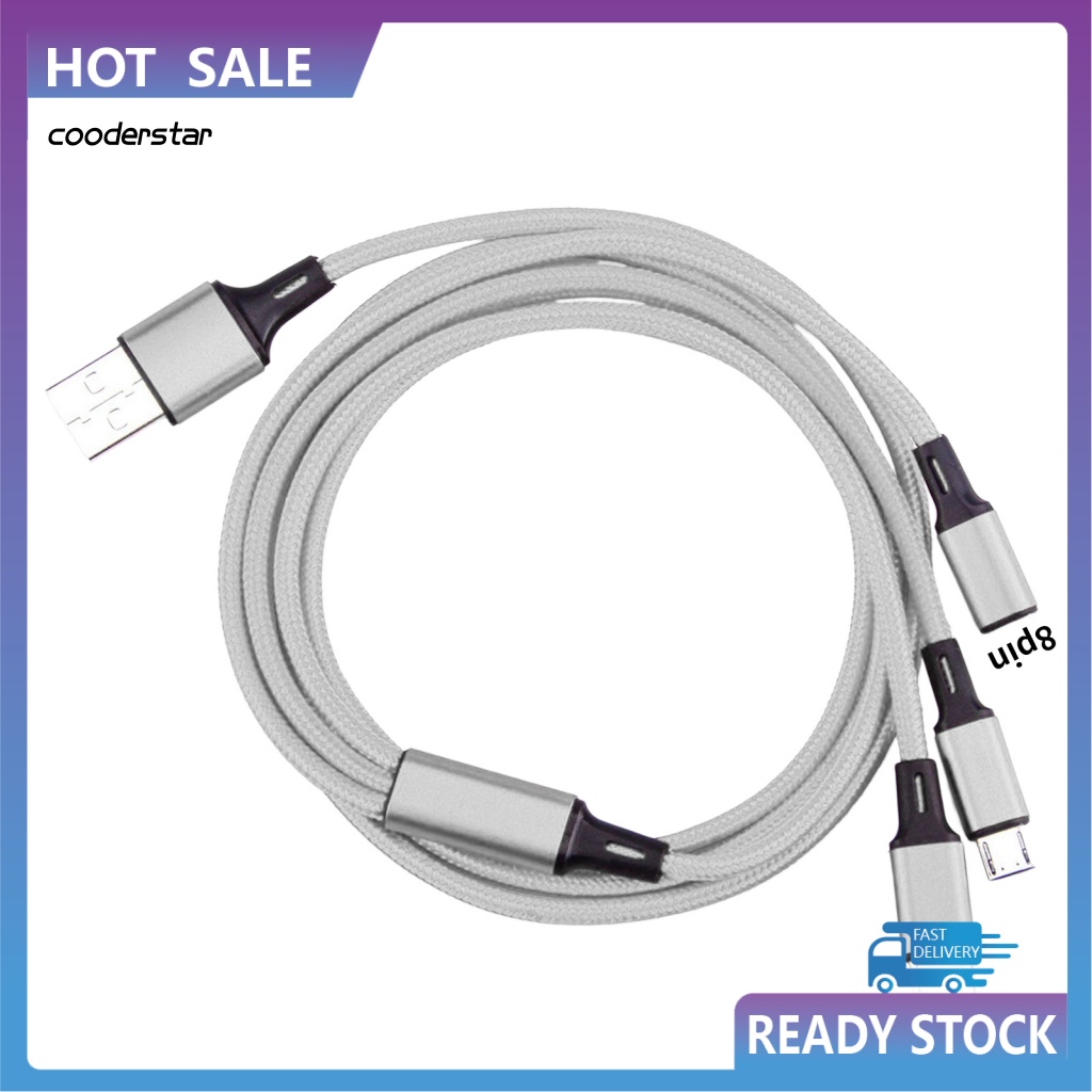 Dây Cáp Sạc Dữ Liệu Micro USB Loại C 2A 8Pin Đa Năng Cho Điện Thoại Di Động