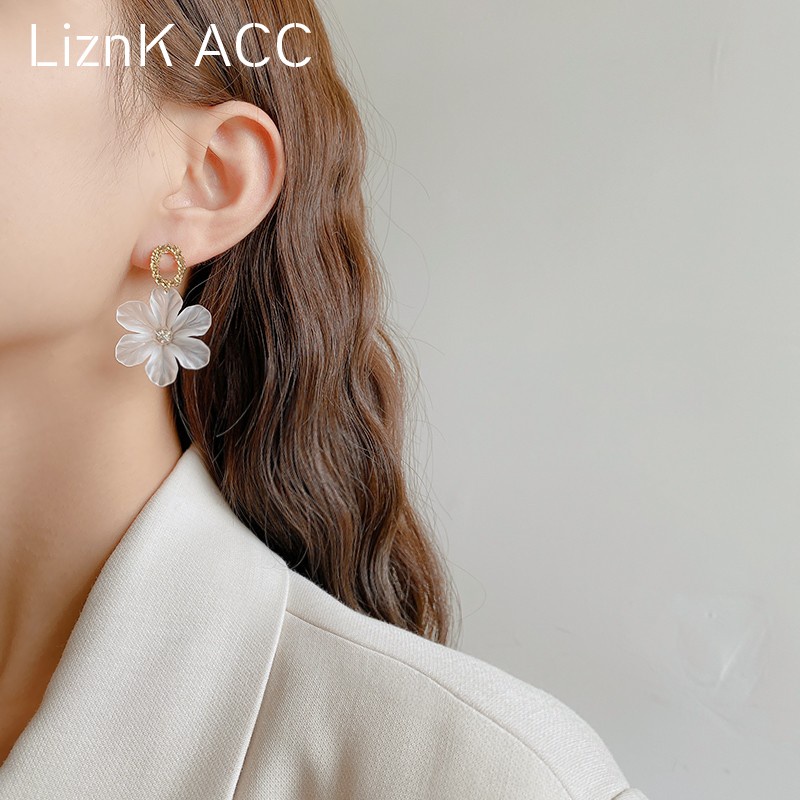 Bông Tai Mạ Bạc 925 Hình Hoa Phong Cách Hàn Quốc Mới 2022