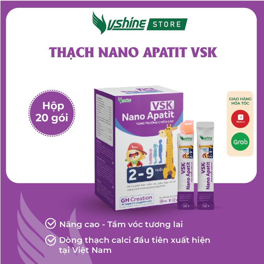 Thạch Canxi Growth Apatit VSK - Phát triển chiều cao vượt trội cho trẻ