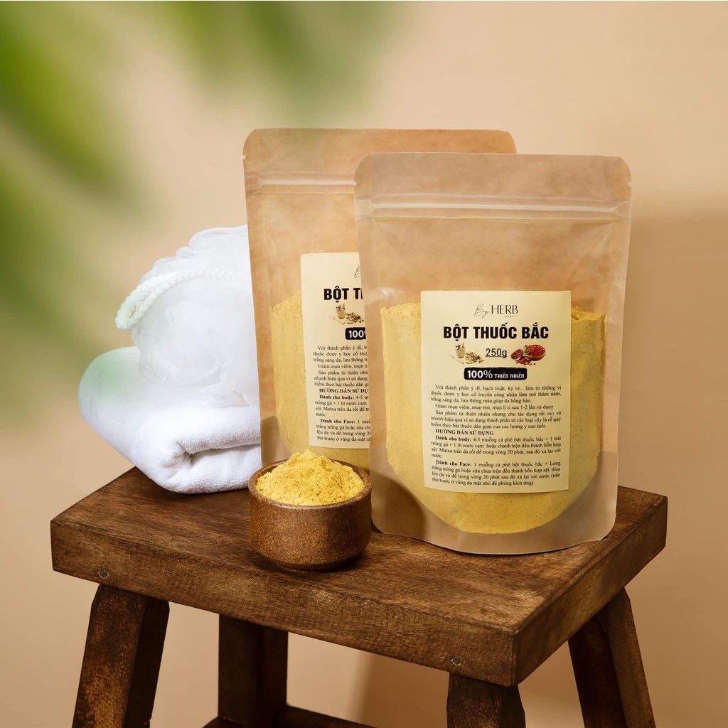 BỘT TẮM TRẮNG THUỐC BẮC 100% THIÊN NHIÊN BY'HERB 250G | WebRaoVat - webraovat.net.vn