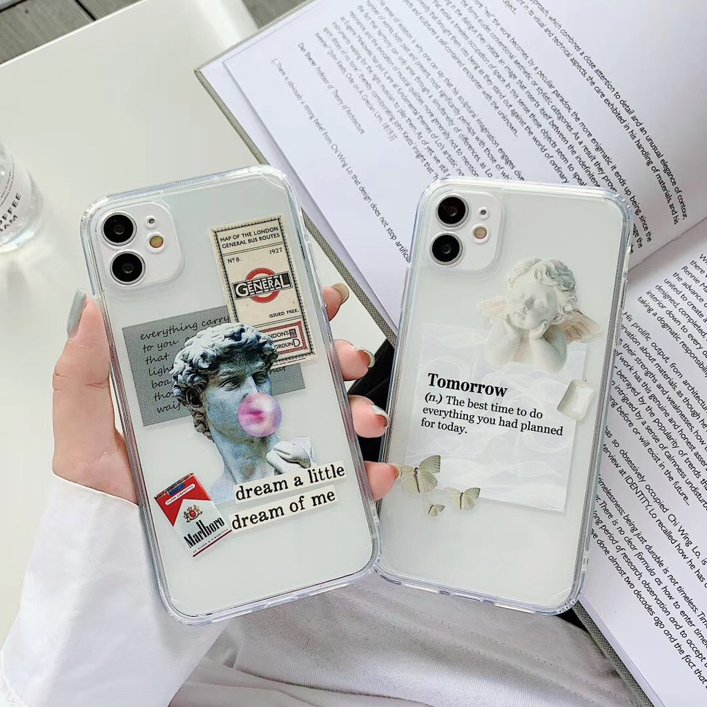 Ốp điện thoại hình tượng thần tình yêu/David cho iPhone 7Plus 8+ X XR XSmax 11Promax 12 12promax | BigBuy360 - bigbuy360.vn