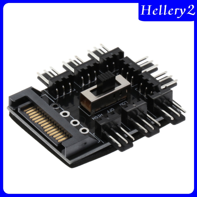 Power 8x SATA Computer PC Fan HUB PWM Cooling Fan Controller Splitter UP