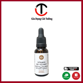 Lọ vitamin d3 k2 mk7 sunday natural 20ml đức hàng chính hãng