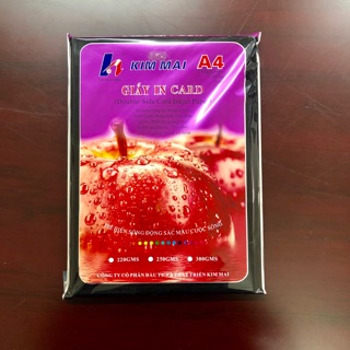 Giấy in phun in card trơn in 2 mặt 250g A4 50 tờ / xấp
